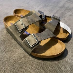 Birkenstock Arizona Footbed Iron Oiled Leather NWT